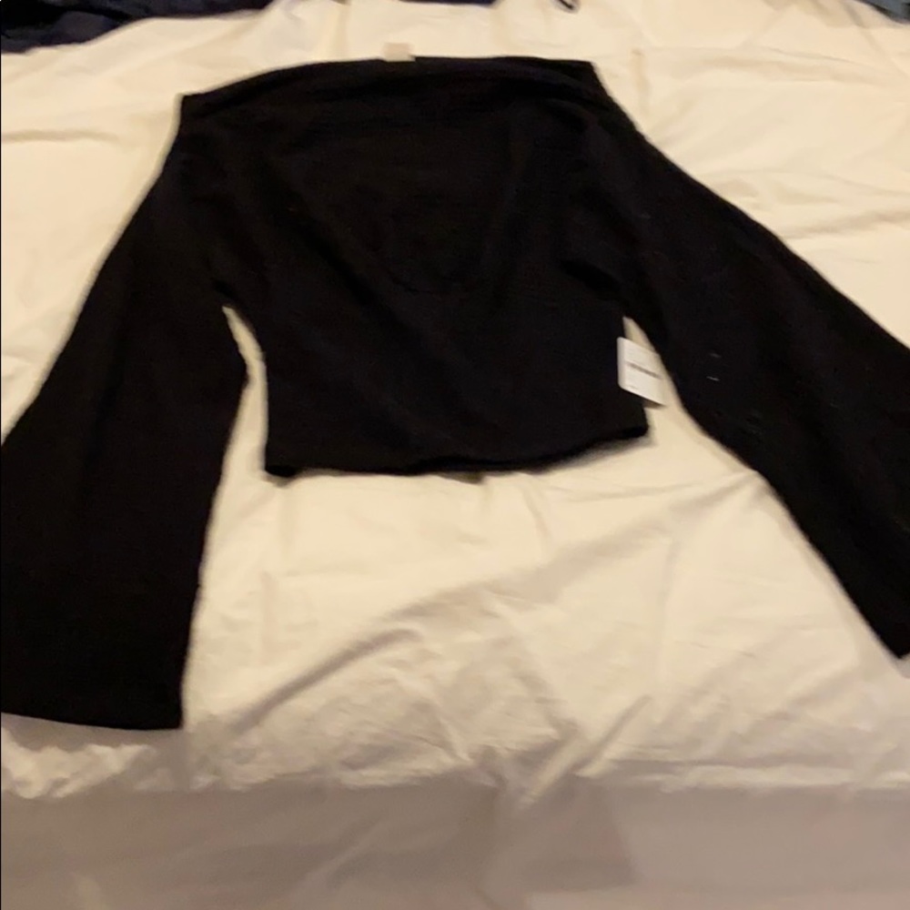 Free people black knit top